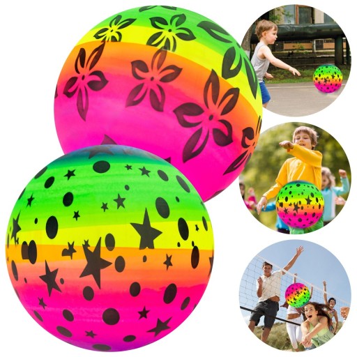 Zdjęcie oferty: Piłka gumowa kolorowa zabawka ogrodowa plażowa
