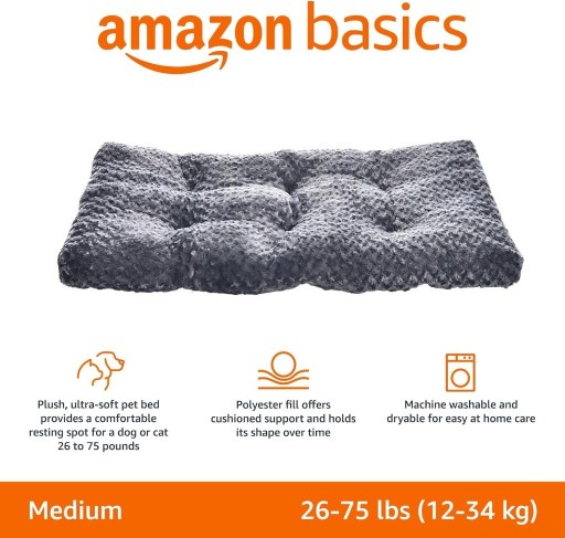 Zdjęcie oferty: Amazon Basics Pluszowe legowisko szare