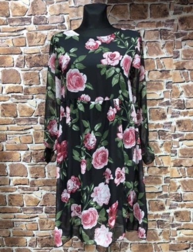 Zdjęcie oferty: Sukienka krótka kwiaty róże biust 90
