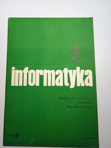 Zdjęcie oferty: Czasopismo Informatyka 3/1988