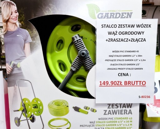 Zdjęcie oferty: Stalco zestaw wózek+wąż ogrodowy