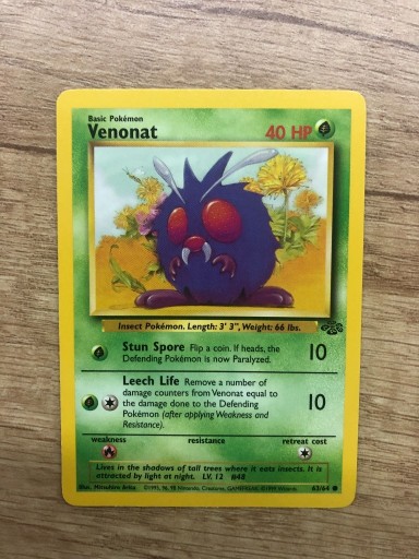 Zdjęcie oferty: Karta Pokemon Venonat Jungle 63/64