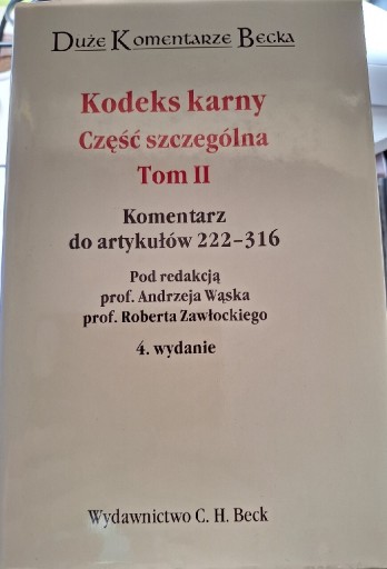 Zdjęcie oferty: Kodeks karny. Część szczególna Tom 2