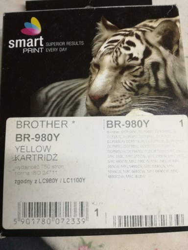 Zdjęcie oferty: Tusz Smart Print BR-980Y do Brother żółty (yellow)