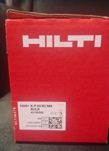 Zdjęcie oferty: Gwoździe HILTI X-P 20 B3 MX BULK 1000 szt