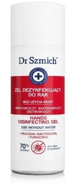 Zdjęcie oferty: Dr Szmich, żel dezynfekujący do rąk, 70% alkoholu