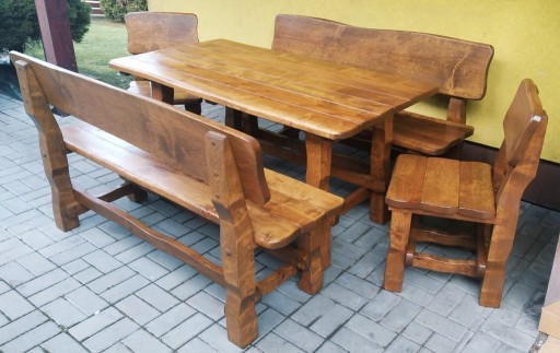 Zdjęcie oferty: Stół drewniany ogrodowy + 2 ławy