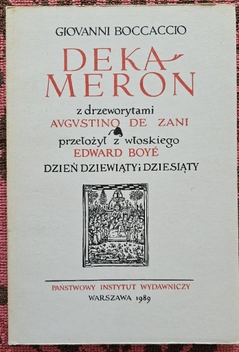 Zdjęcie oferty: DEKAMERON - DZIEŃ Dziewiąty i Dziesiąty,PIW 1989r.