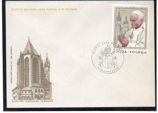 Zdjęcie oferty: koperta FDC - 2482 - 1979r.- Jan Paweł II