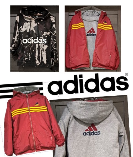 Zdjęcie oferty: ADIDAS dwustronna przejściowa + bluza 164/170 WIOSNA