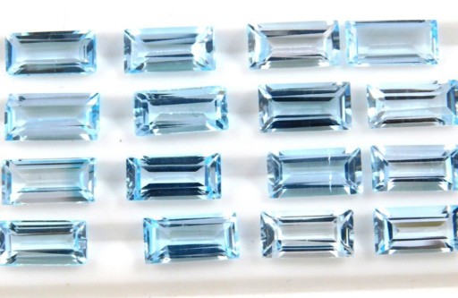 Zdjęcie oferty: Naturalny Topaz Bagieta Sky Blue 3 x 6 mm