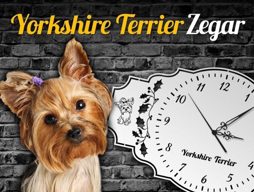 Zdjęcie oferty: Zegar Yorkshire Terrier (York) - 40x24cm