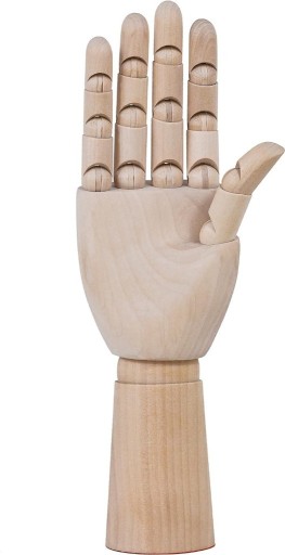 Zdjęcie oferty: Drewniana prawa dłoń z przegubami 18 cm