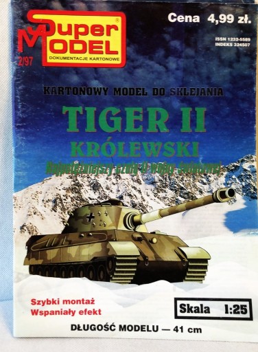 Zdjęcie oferty: Super Model TIGER II Królewski model kartonowy 