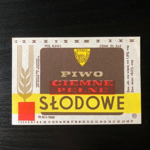 Zdjęcie oferty: Stara etykieta browar Cieszyn (2)