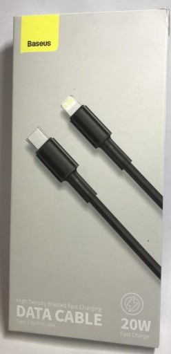 Zdjęcie oferty:  Kabel BASEUS USB-C Lightning iPhone 20W 100cm 