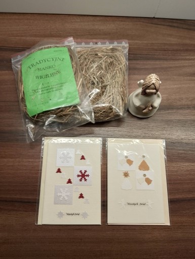Zdjęcie oferty: Sianko wigilijne + 2 kartki świeta + gratis aniołek