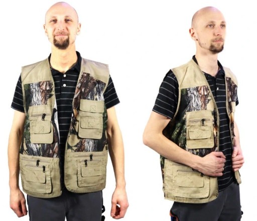 Zdjęcie oferty: Kamizelka CAMO z Siatką Myśliwska Wędkarska 5XL