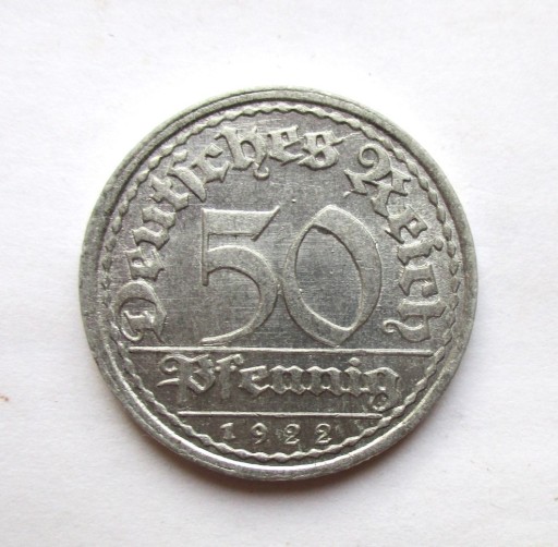 Zdjęcie oferty: 50 Fenigów 1922 r.  G. Niemcy