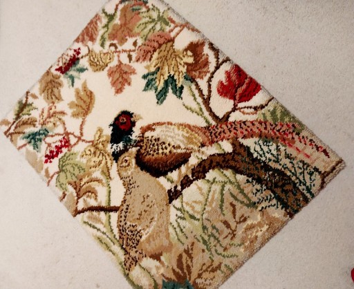 Zdjęcie oferty: Piękny wełniany dywan ptaki bażanty ręcznie tkany
