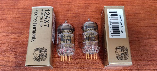 Zdjęcie oferty: Dopasowana para Electro Harmonix Gold Pin 12AX7