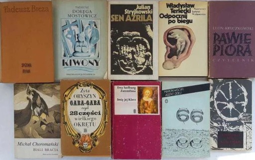 Zdjęcie oferty: Zestaw 10 książek Literatura polska Breza Terlecki