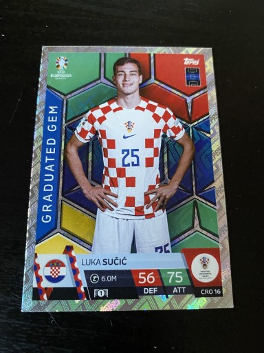 Zdjęcie oferty: Topps EURO 2024 GRADUATED GEM Sucic CRO 16