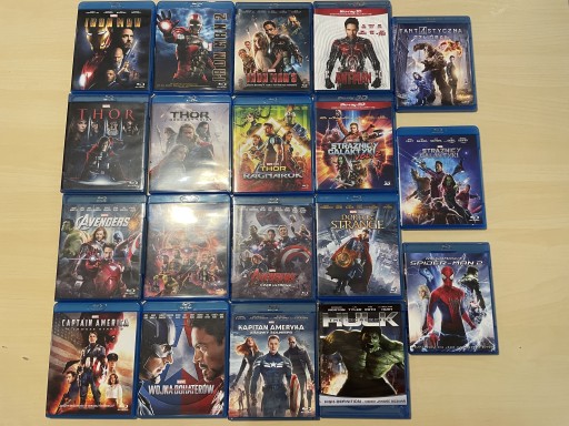 Zdjęcie oferty: Kolekcja Filmów Marvel 19 płyt Blu-ray