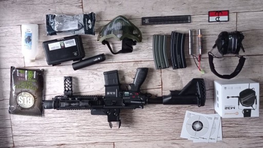 Zdjęcie oferty: zestaw asg hk416 trecer latarka eotech karabinek