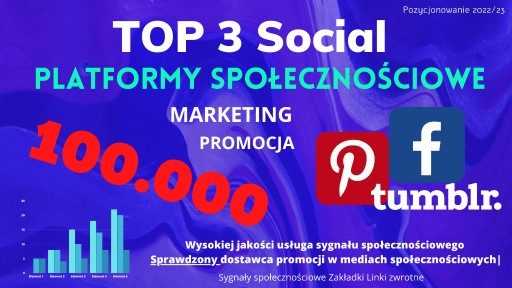 Zdjęcie oferty: 100.000 sygnałów  Pinterest,Tumblr,Facebook