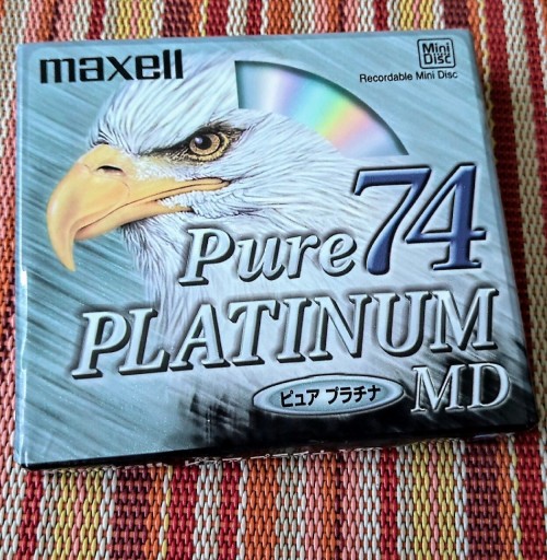 Zdjęcie oferty: MINI DISC MAXELL PURE PLATINUM 74 min.  JAPAN.