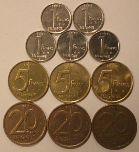 Zdjęcie oferty: BELGIA  ALBERT II 1994  1998 1,5,20 FRANK BELGIQUE