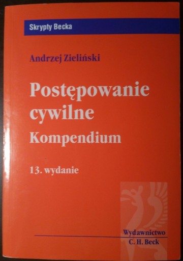 Zdjęcie oferty: Postepowanie cywilne kompendium Andrzej Zieliński 