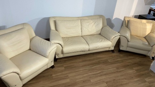 Zdjęcie oferty: Wypoczynek Skóra naturalna rozkładana sofa 2fotele
