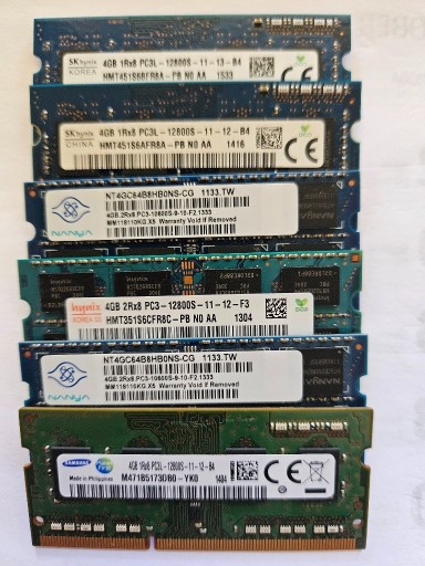Zdjęcie oferty: Pamięć RAM DDR3 4 GB - zestaw 6 szt.