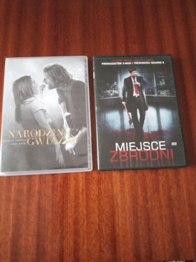 Zdjęcie oferty: Narodziny gwiazdy.Miejsce zbrodni.Filmy DVD.