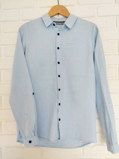Zdjęcie oferty: Niebieska koszula z długim rękawem błękitna 170 cm