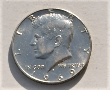 Zdjęcie oferty: 1/2 dolar 1969 D half dollar srebro (2) Stan!!