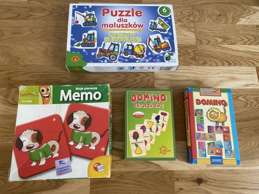 Zdjęcie oferty: Zestaw gier i układanek dla dziecka memory puzzle