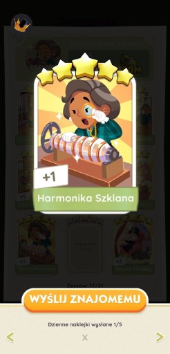 Zdjęcie oferty: Harmonika szklana Monopoly Go