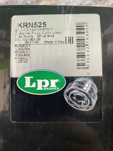 Zdjęcie oferty: PRZEGUB PÓŁOSI KRN525 LPR RENAULT LAGUNA MEGANE