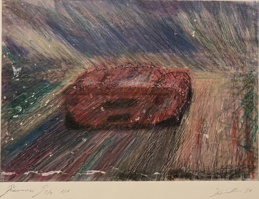 Zdjęcie oferty: Ferrari - grafika kolorowana. B. Cavallo 1981
