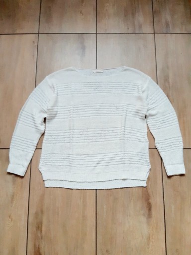 Zdjęcie oferty: Ażurowy biały sweter damski Esprit (oversize M)
