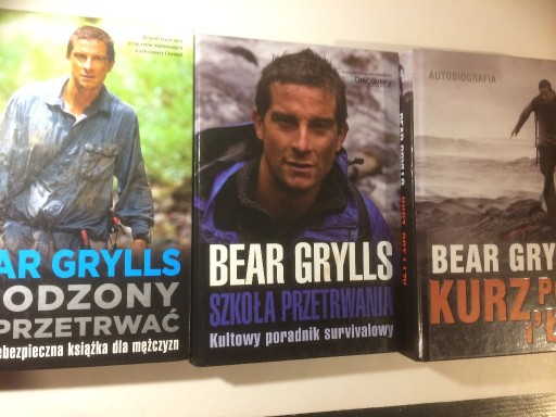 Zdjęcie oferty: 3x Bear Grylls Urodzony, Szkoła przetrwania, Kurz