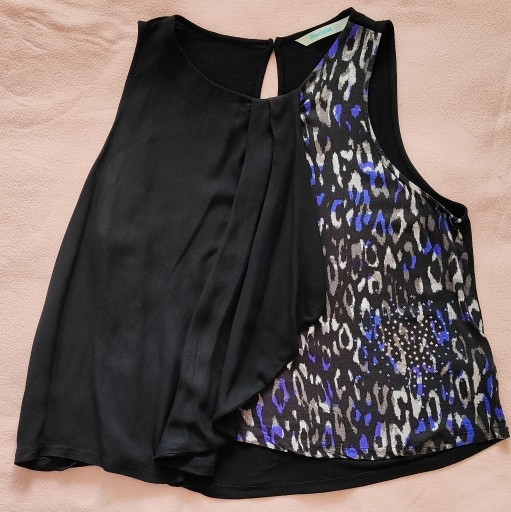 Zdjęcie oferty: Desigual - czarny top w panterkę, L / XL / XXL