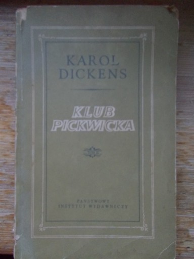 Zdjęcie oferty: Karol Dickens Klub Pickwicka tom 2, PIW 1953