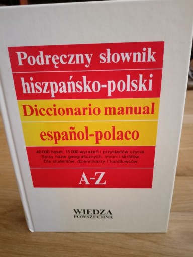Zdjęcie oferty: Podręczny słownik hiszpańsko-polski, 2 tom