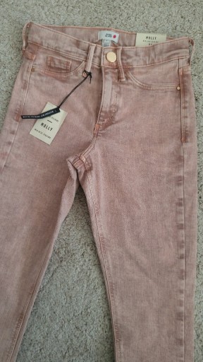 Zdjęcie oferty: Spodnie jeansowe, rurki, różowe, River Island