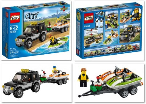 Zdjęcie oferty: Terenówka z 2 skuterami, LEGO City 60058