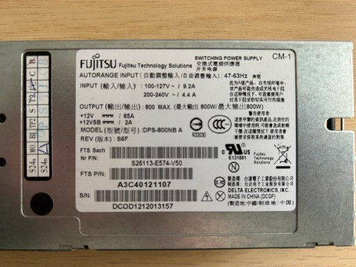 Zdjęcie oferty: Zasilacz do Fujitsu RX - 800W